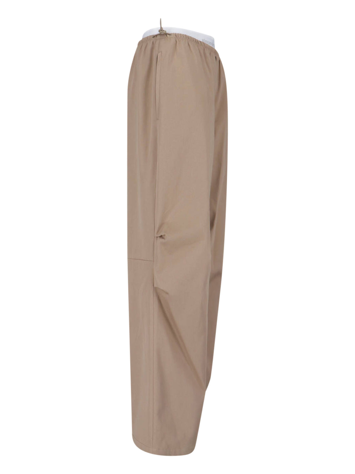 Cotton Trousers, Taupe, Mid-Rise