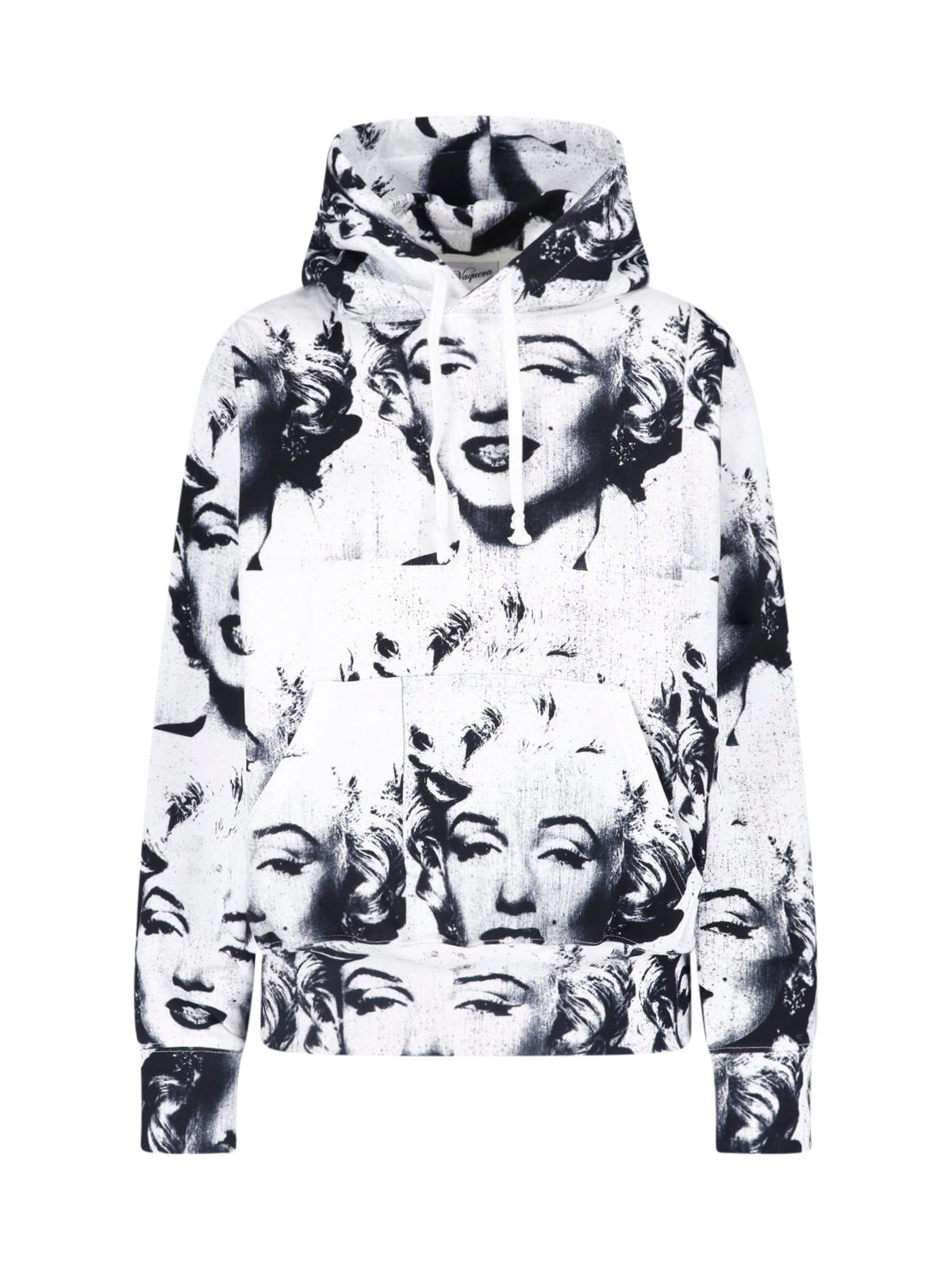 Black Graphic Face Print Hoodie