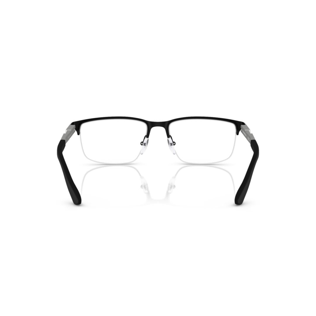 0ea1164 Semi-Rimless Black Eyeglasses with Silver Accent