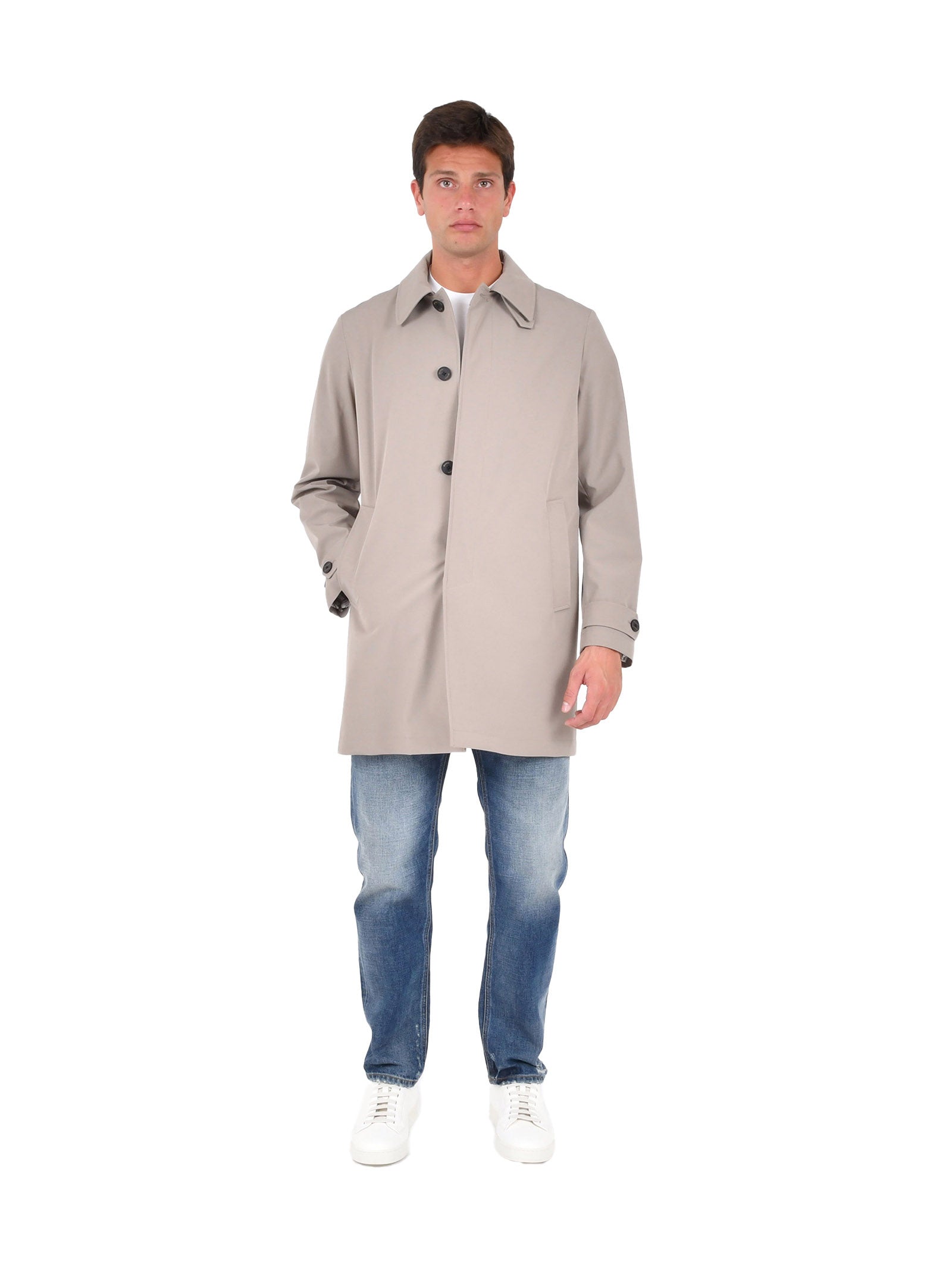 Windbreaker Coat in Dove Grey
