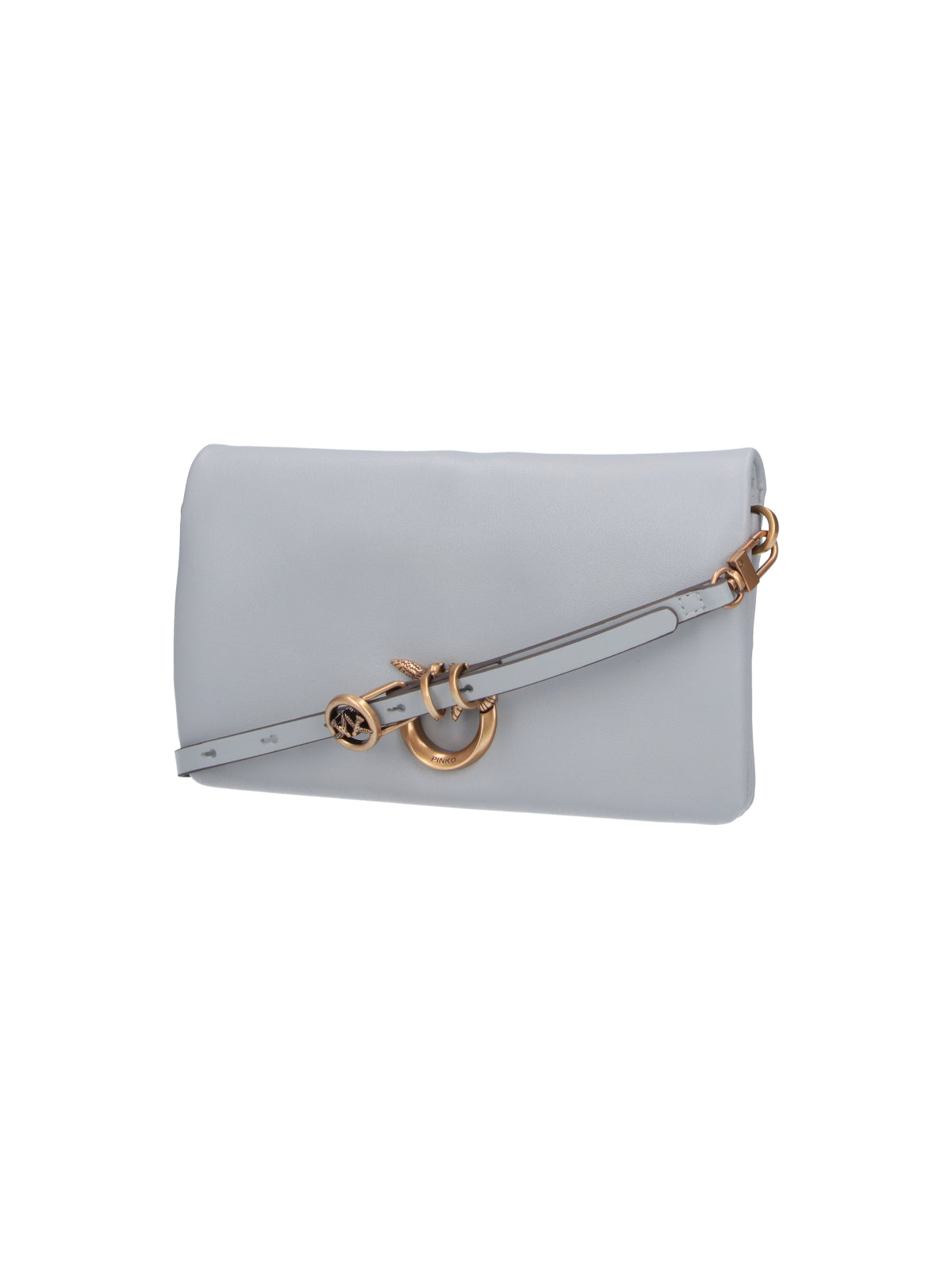 Grey Love Click Calf Leather Bag