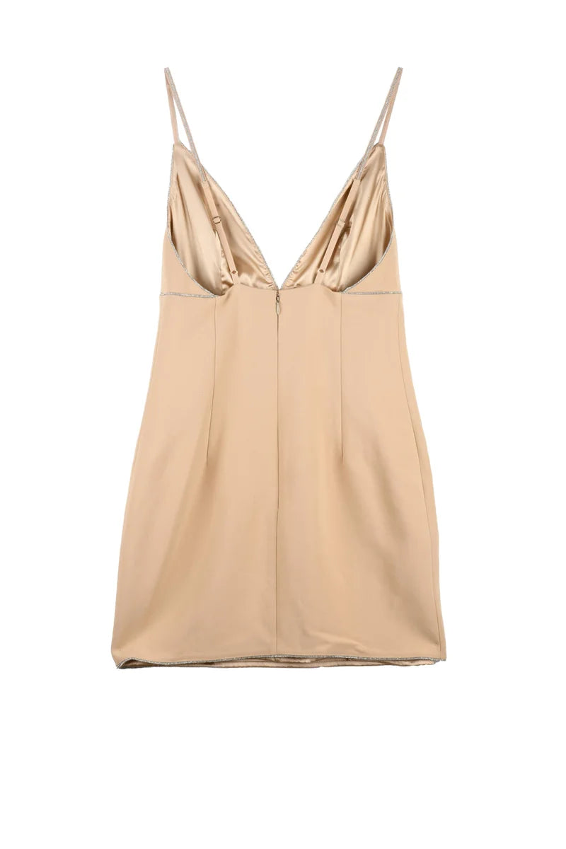 Sequin Sheath Dress - Beige