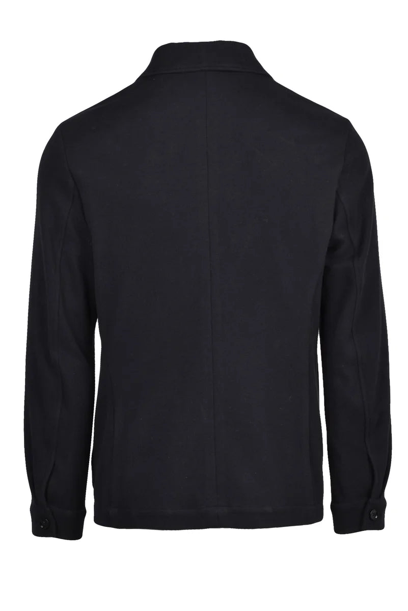 Classic Black Overcoat with Tailored Design