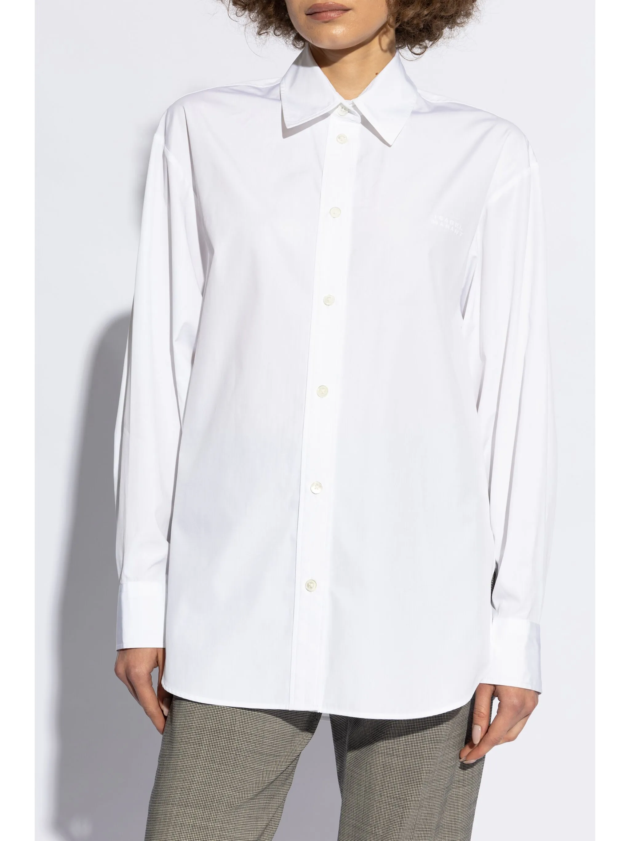 White Fabriza Pointed Collar Shirt