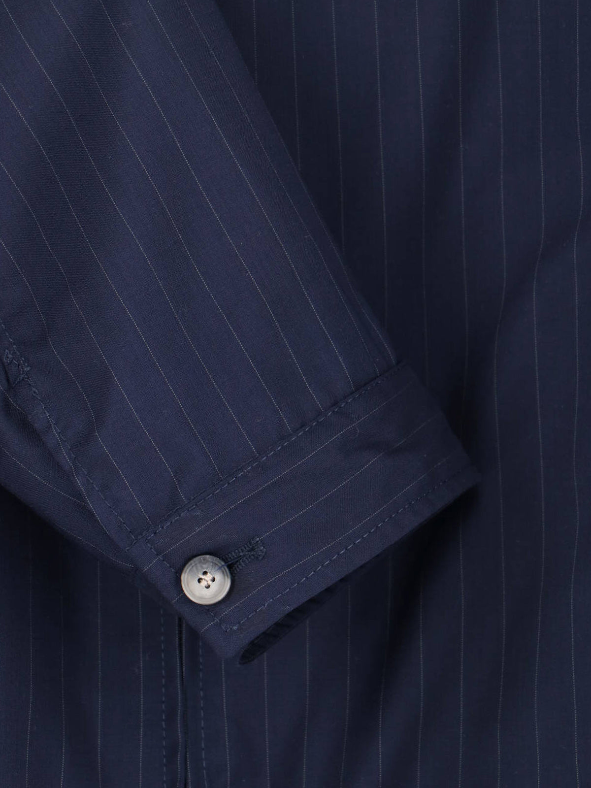 Blue Pinstripe Virgin Wool Blend Jacket