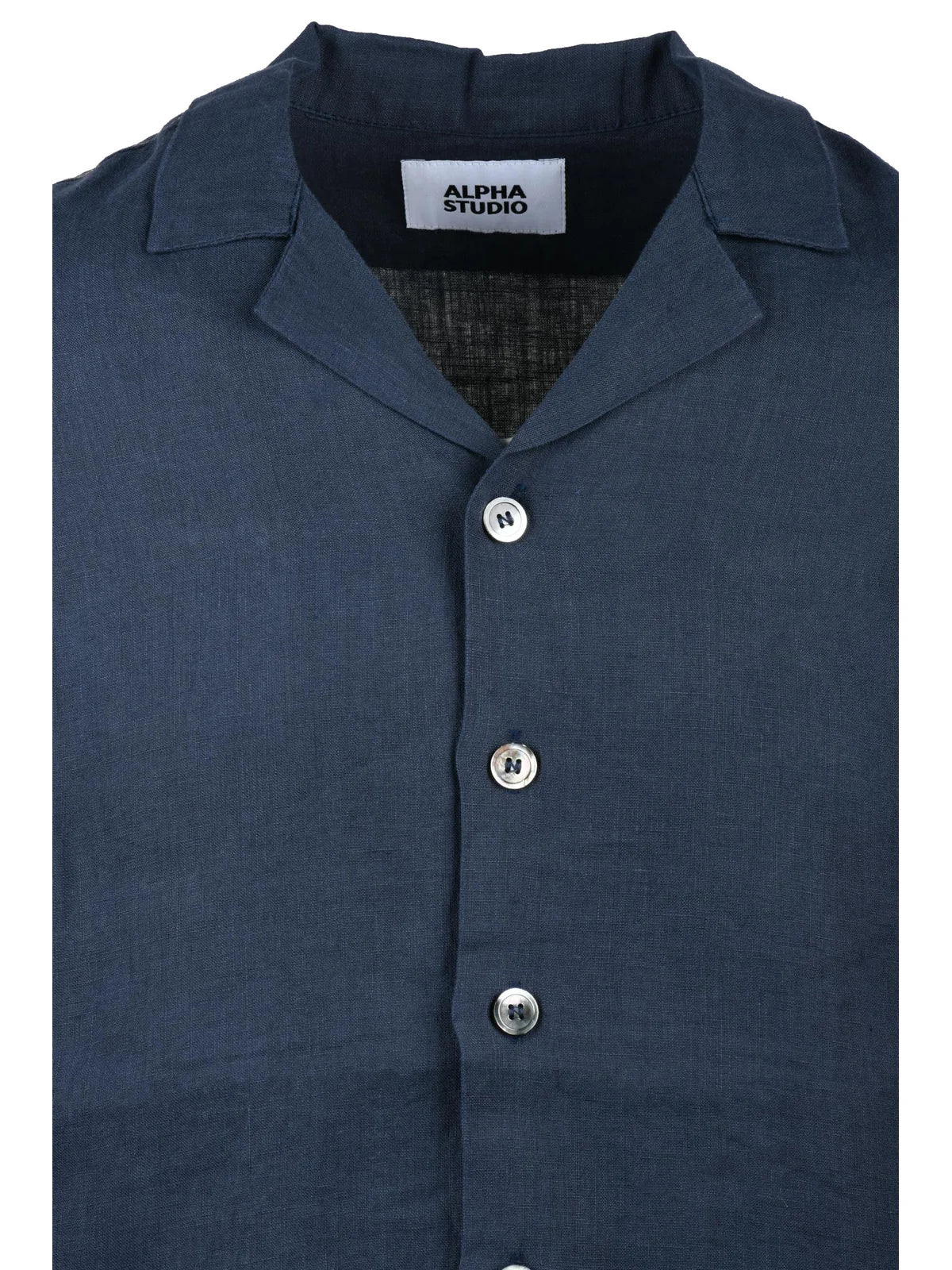 Dark Blue Linen Shirt