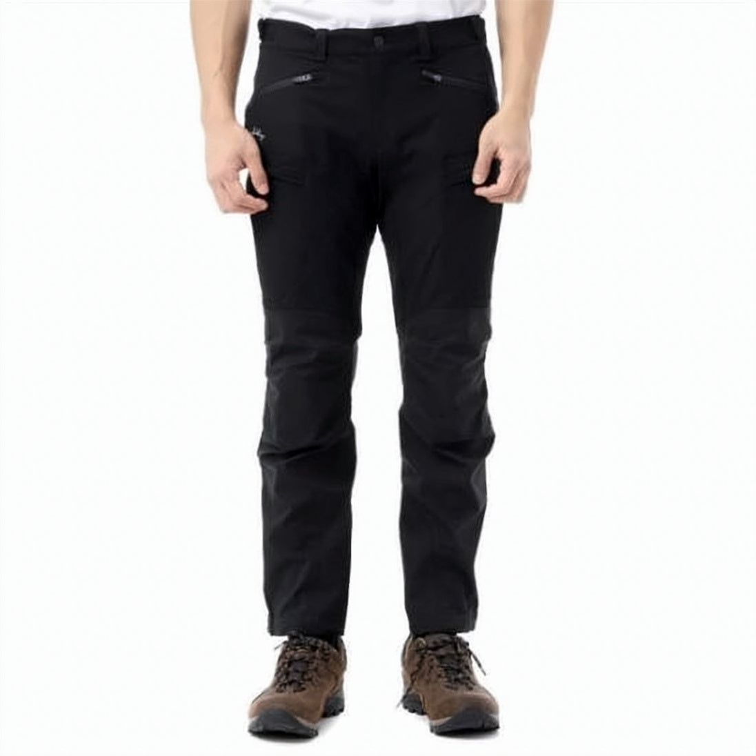 Fitted Straight Pants with Articulated Knees