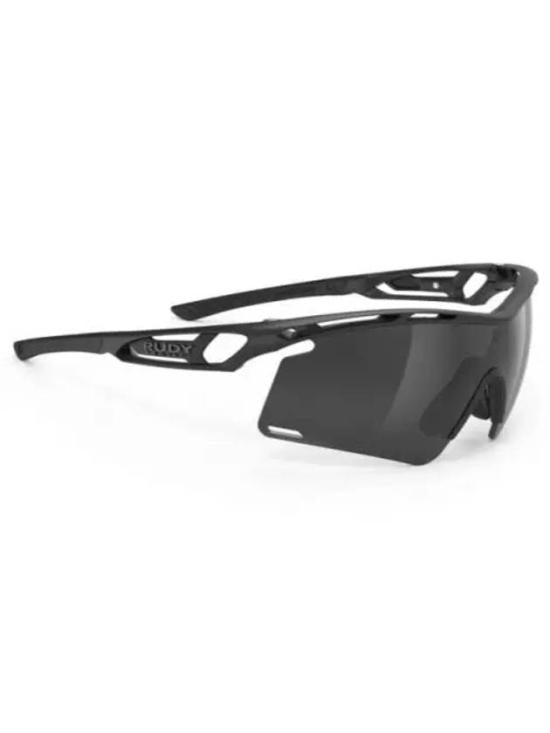 Angular Semi-Rimless Sports Sunglasses with Dark Lenses