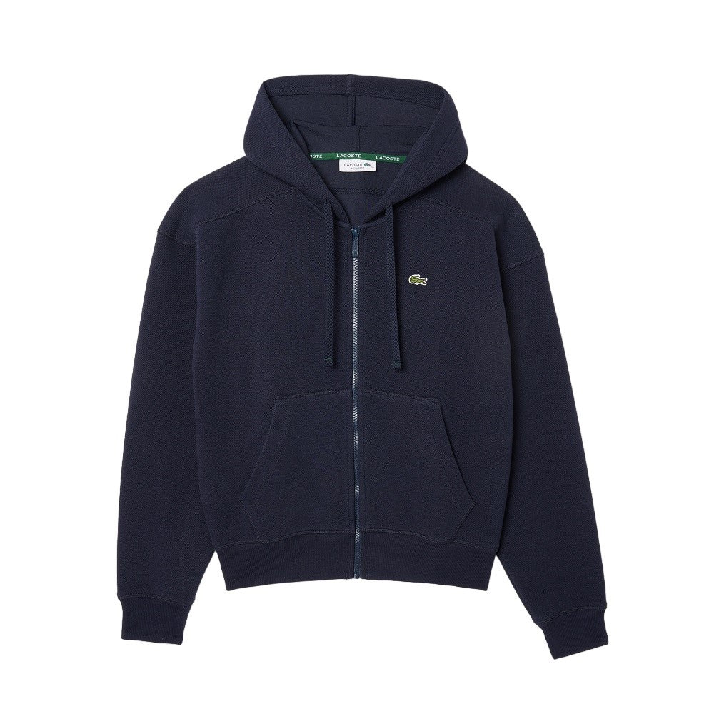 Hooded Sweatshirt In Double-Sided Piqué Fabric