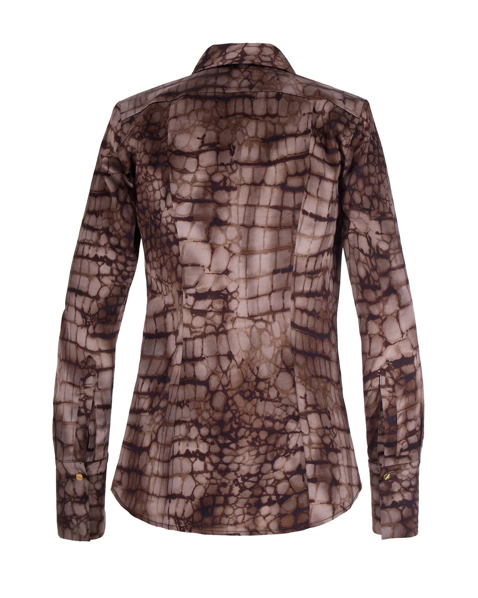 Tailored Long-Sleeved Shirt With Textured Pattern