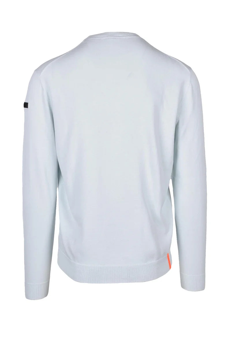 Crew Neck Sweater Cotton - Aquamarine