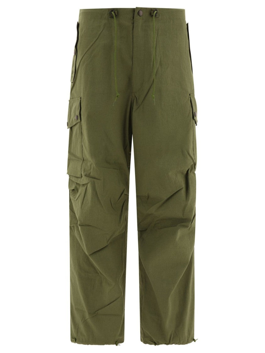 Utility Cargo Pants with Adjustable Drawstring and Flap Pockets