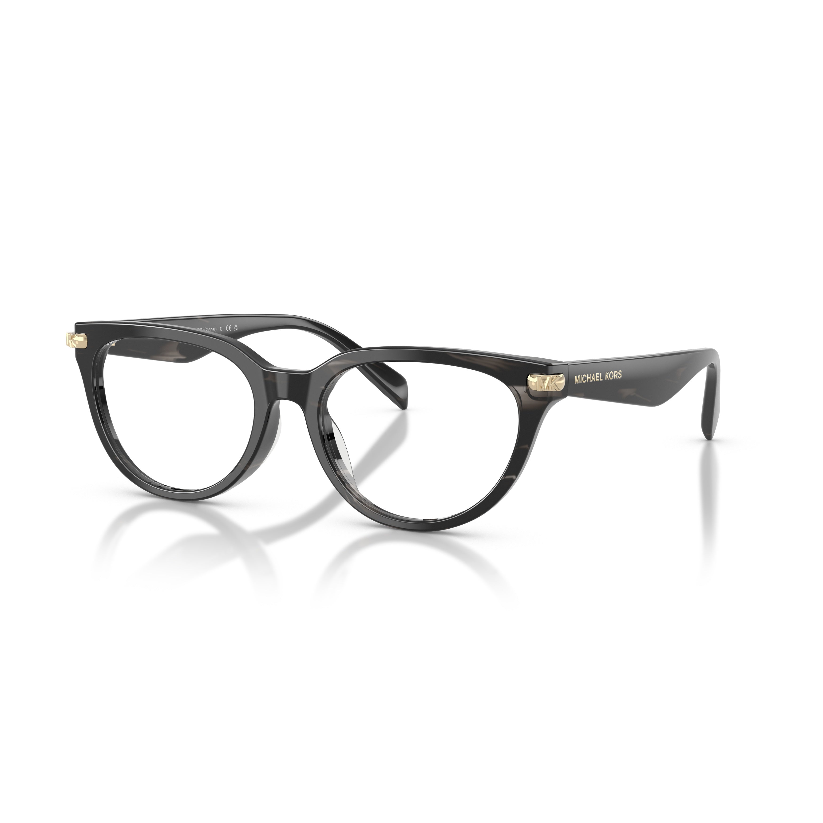 0mk4168d Classic Rounded Frame Eyeglasses with Gold-tone Accents
