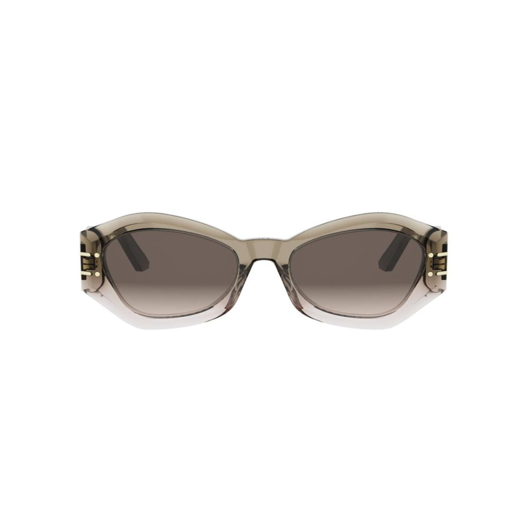 Oversized Geometric Cat-Eye Sunglasses With Angular Temples