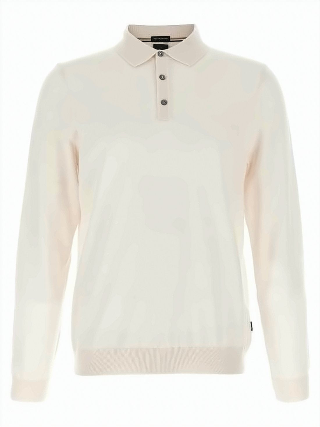Classic Long-Sleeve Wool Polo Shirt