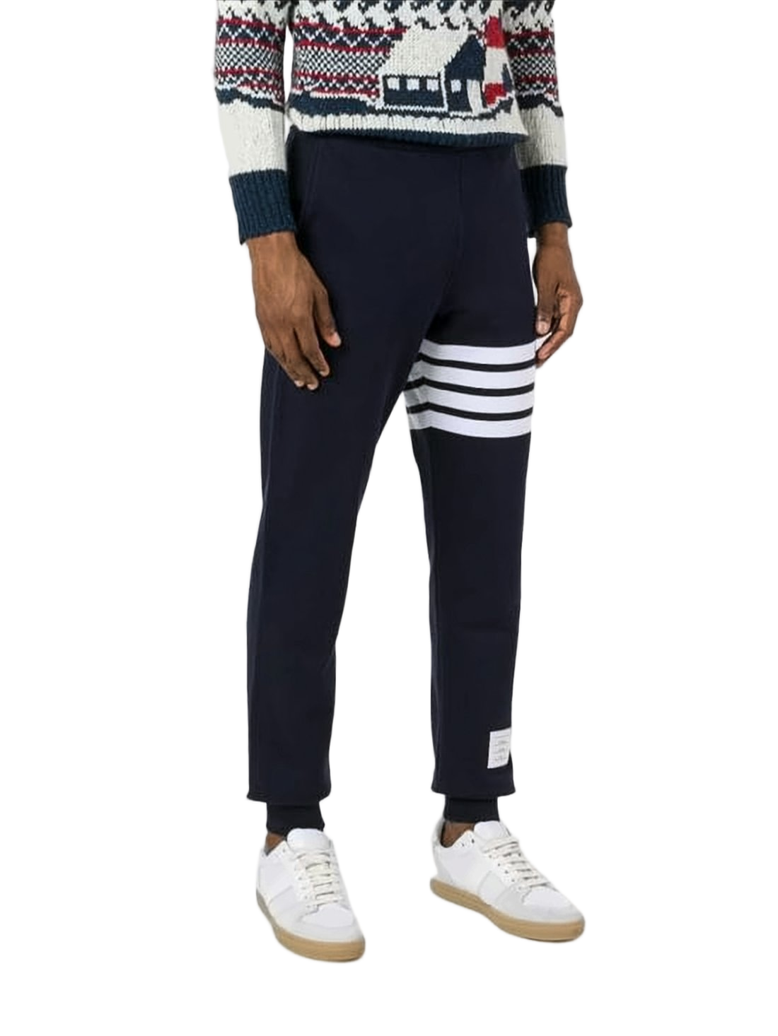 Black Jogger Pants with Distinctive Stripe Detail