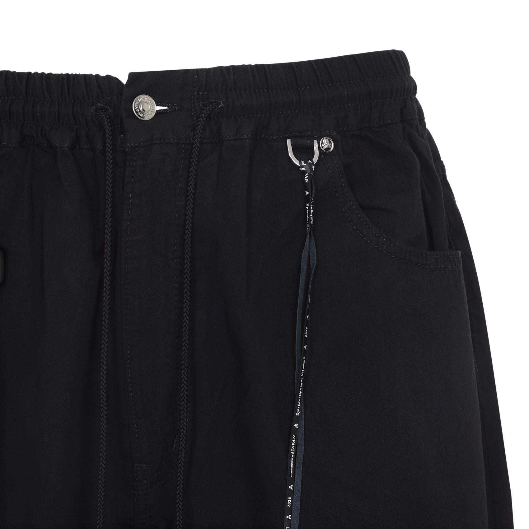 Relaxed Fit Black Cotton Shorts