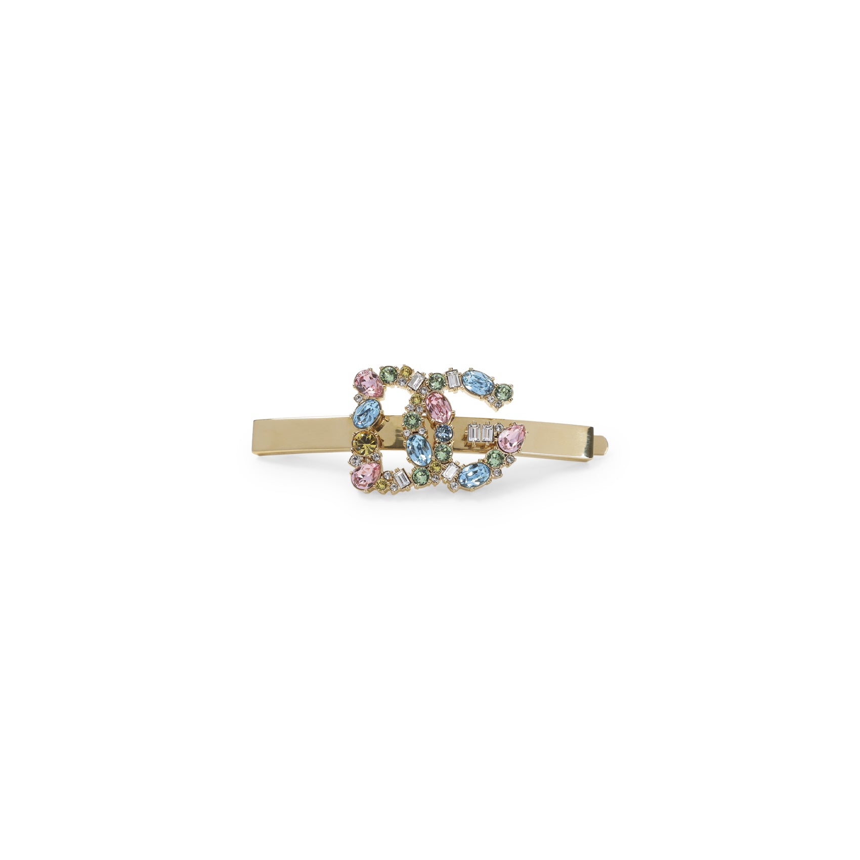 Ornate Hair Clip With Multicolored Glass Embellishments