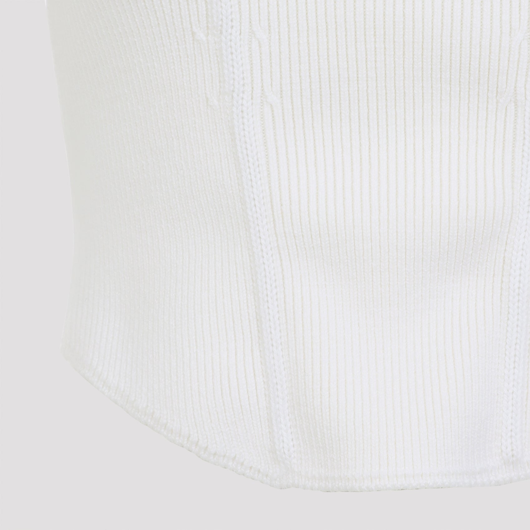 Ribbed Knit Sleeveless Top Crafted