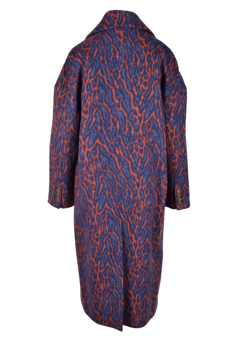 Wool Cloth Double-Breasted Coat - Brown