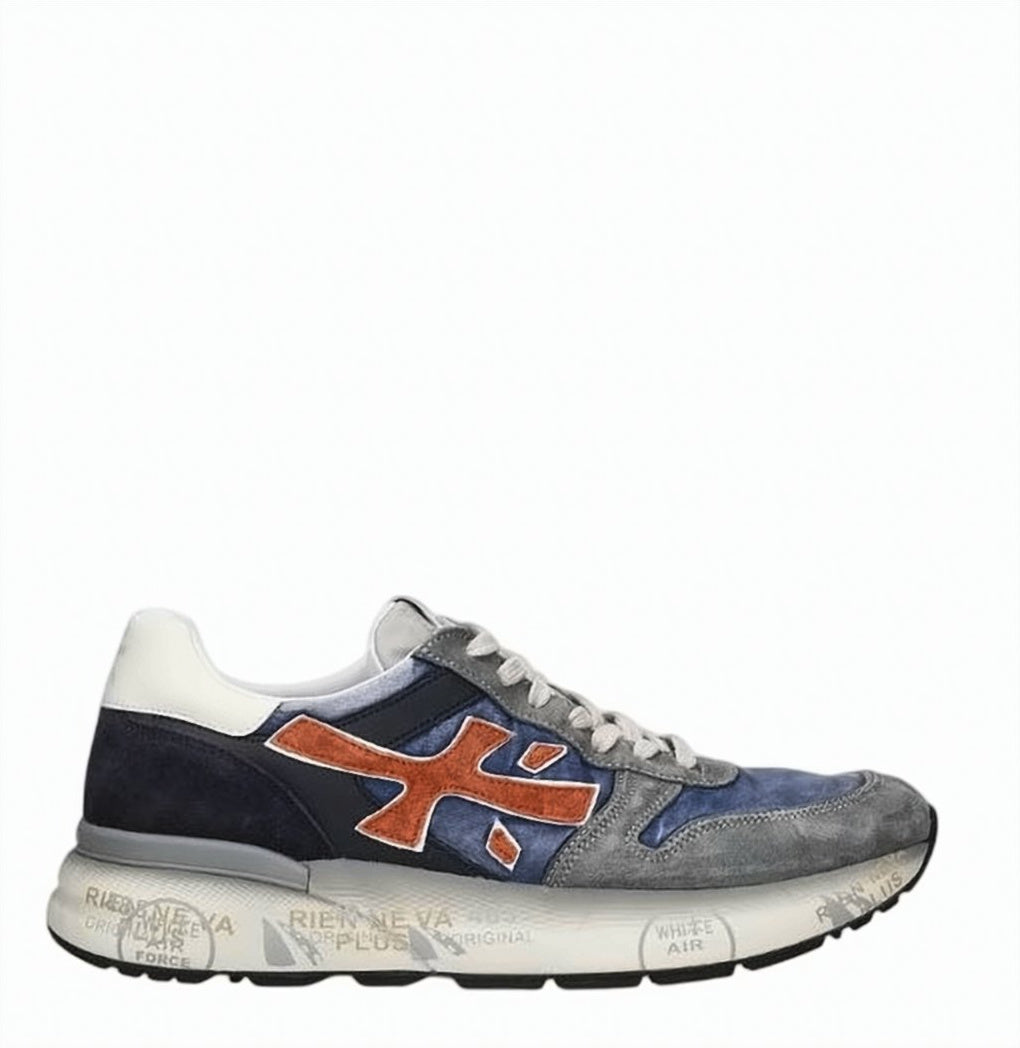 Suede Trim Lace Up Sneakers