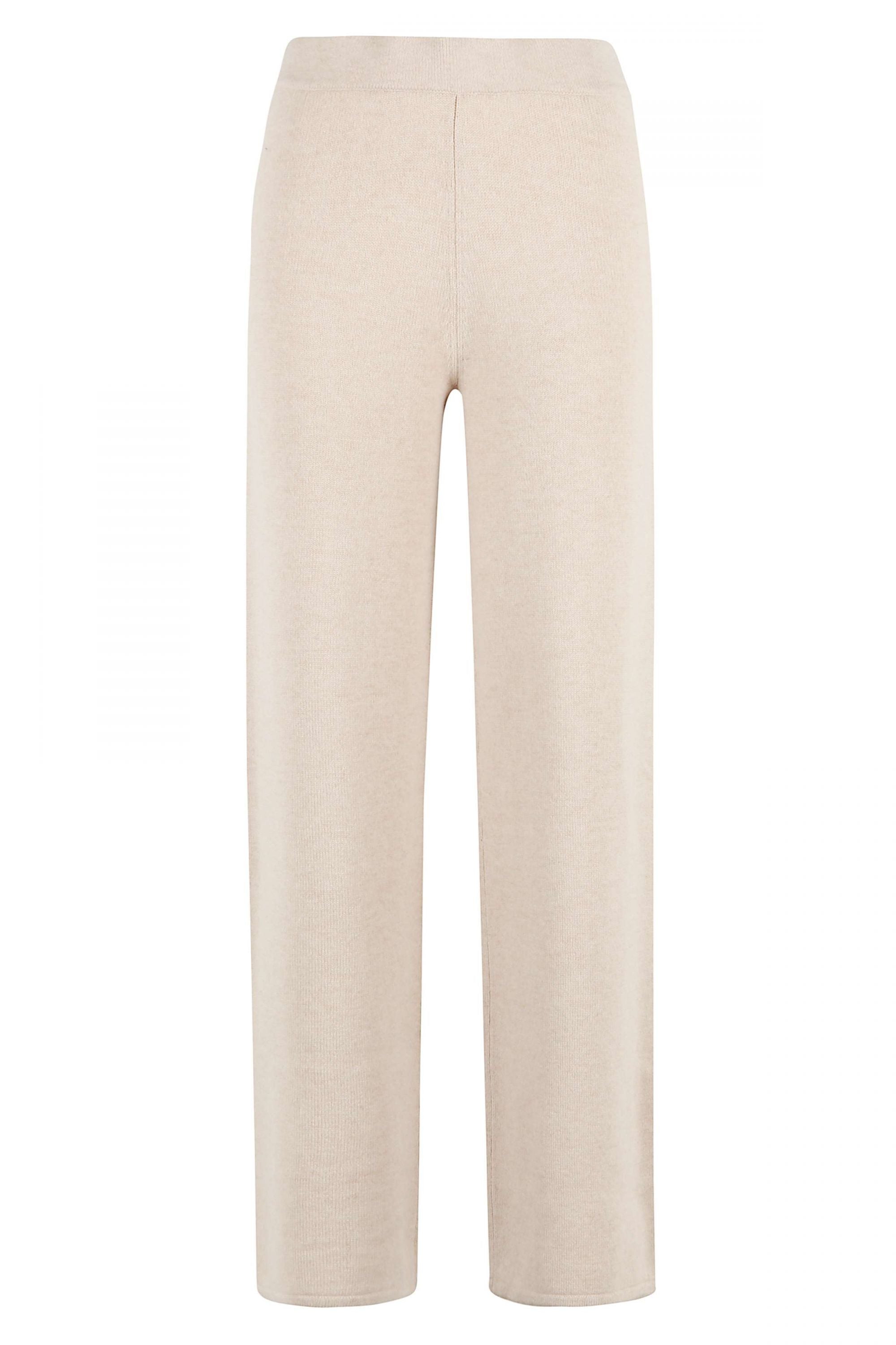 Wide-Leg Beige Pants Crafted