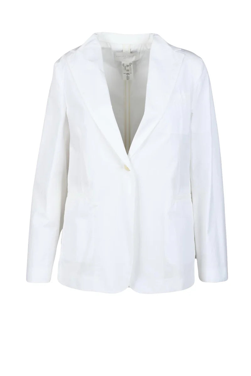 Single-Breasted Jacket - White