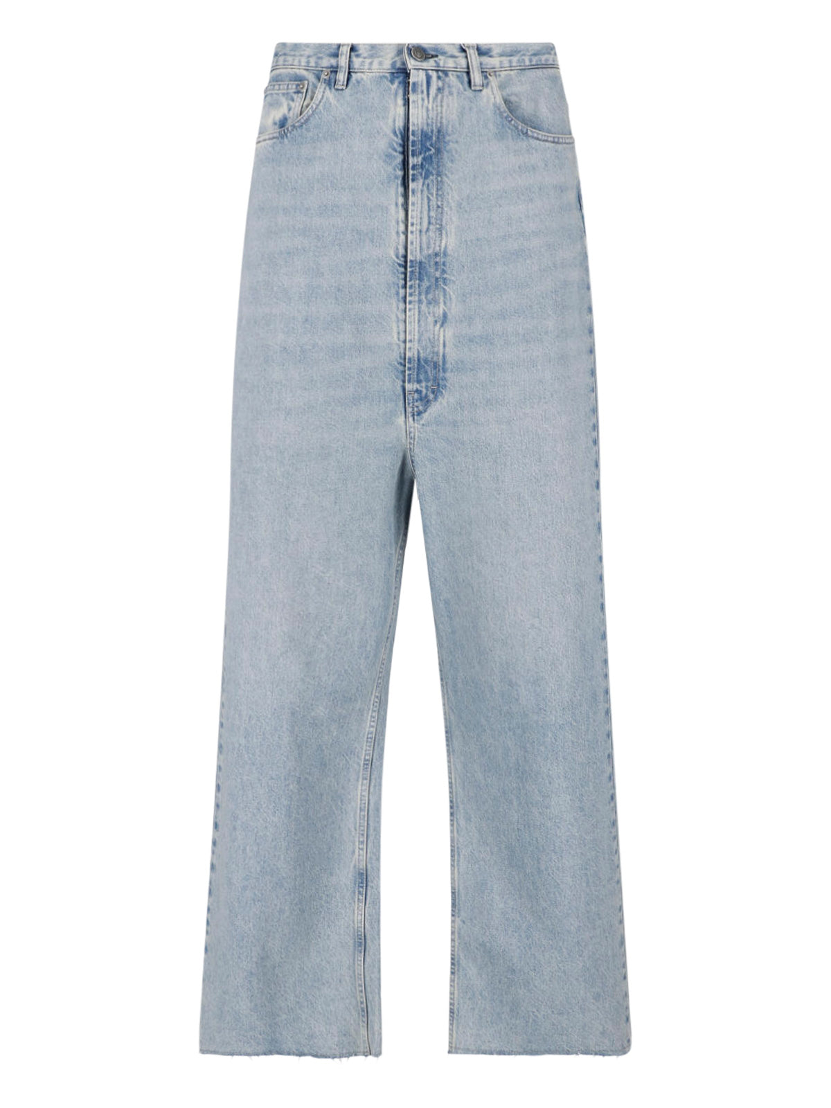 Blue Four Stitches Wide-Leg Denim Jeans