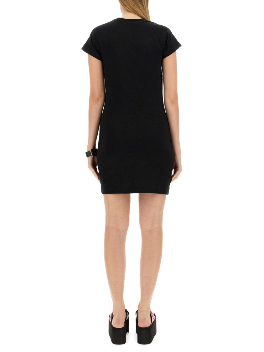 Fitted Mini Dress With Heart Graphic