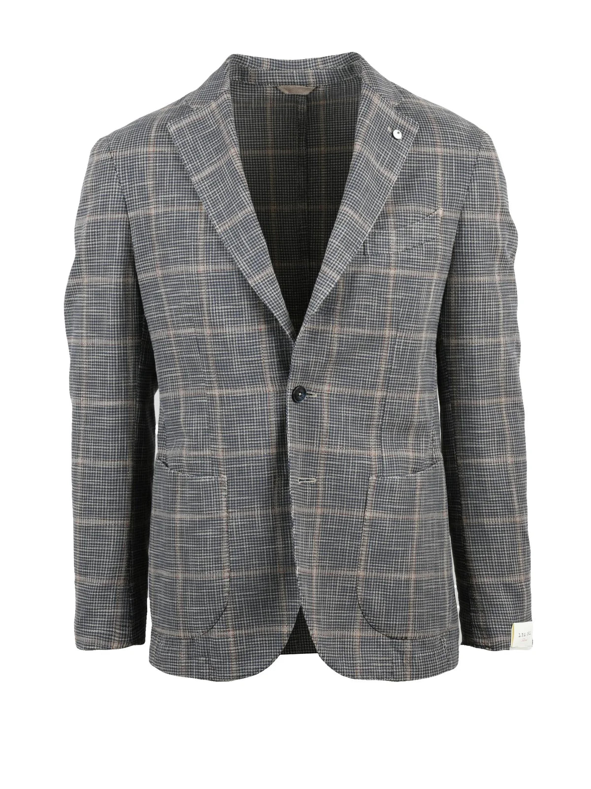 Grey Cotton Silk Fitted Jacket