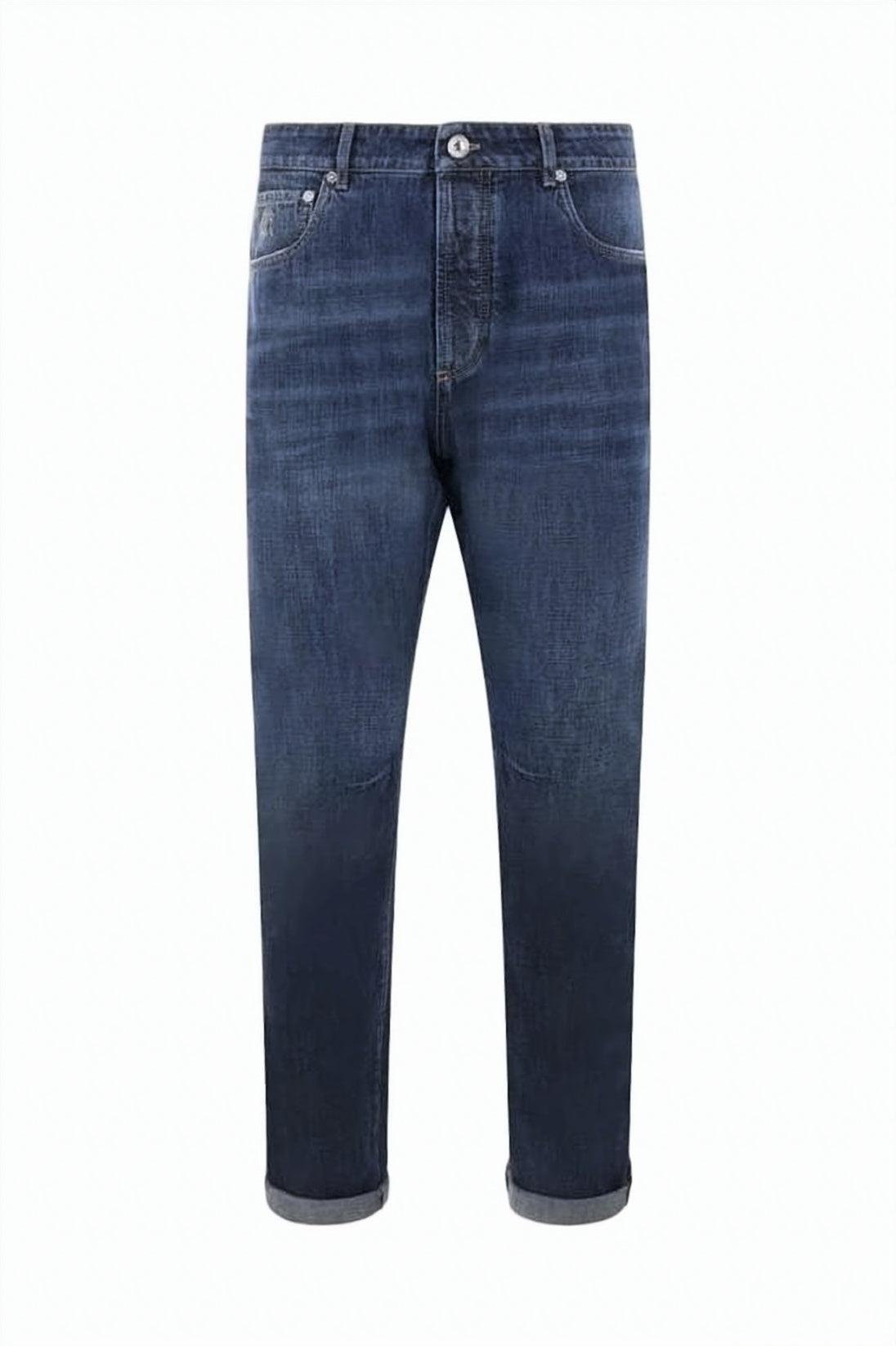 Denim Pants with Classic Five-Pocket Design
