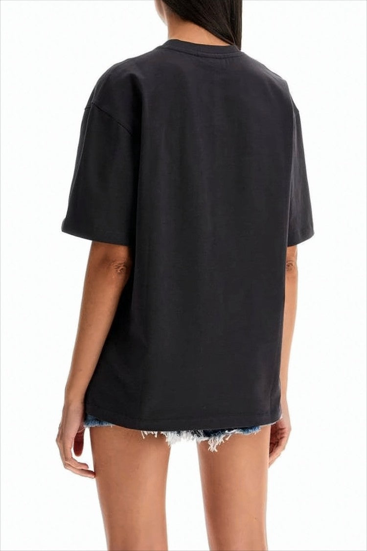 Relaxed Fit Short-Sleeve T-Shirt with Embroidered Logo