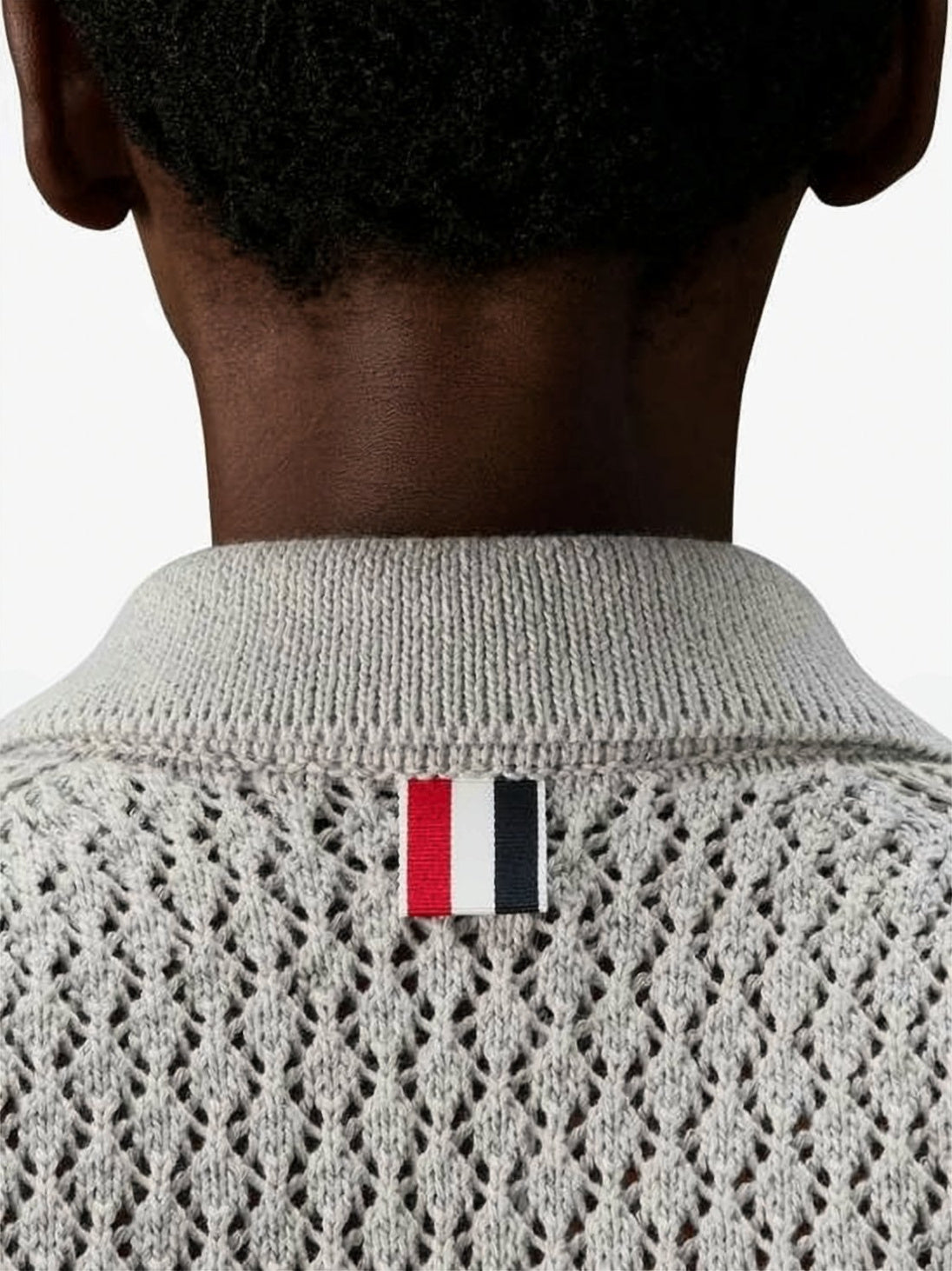 Short-Sleeved Button-Up Cardigan With Open-Knit Design