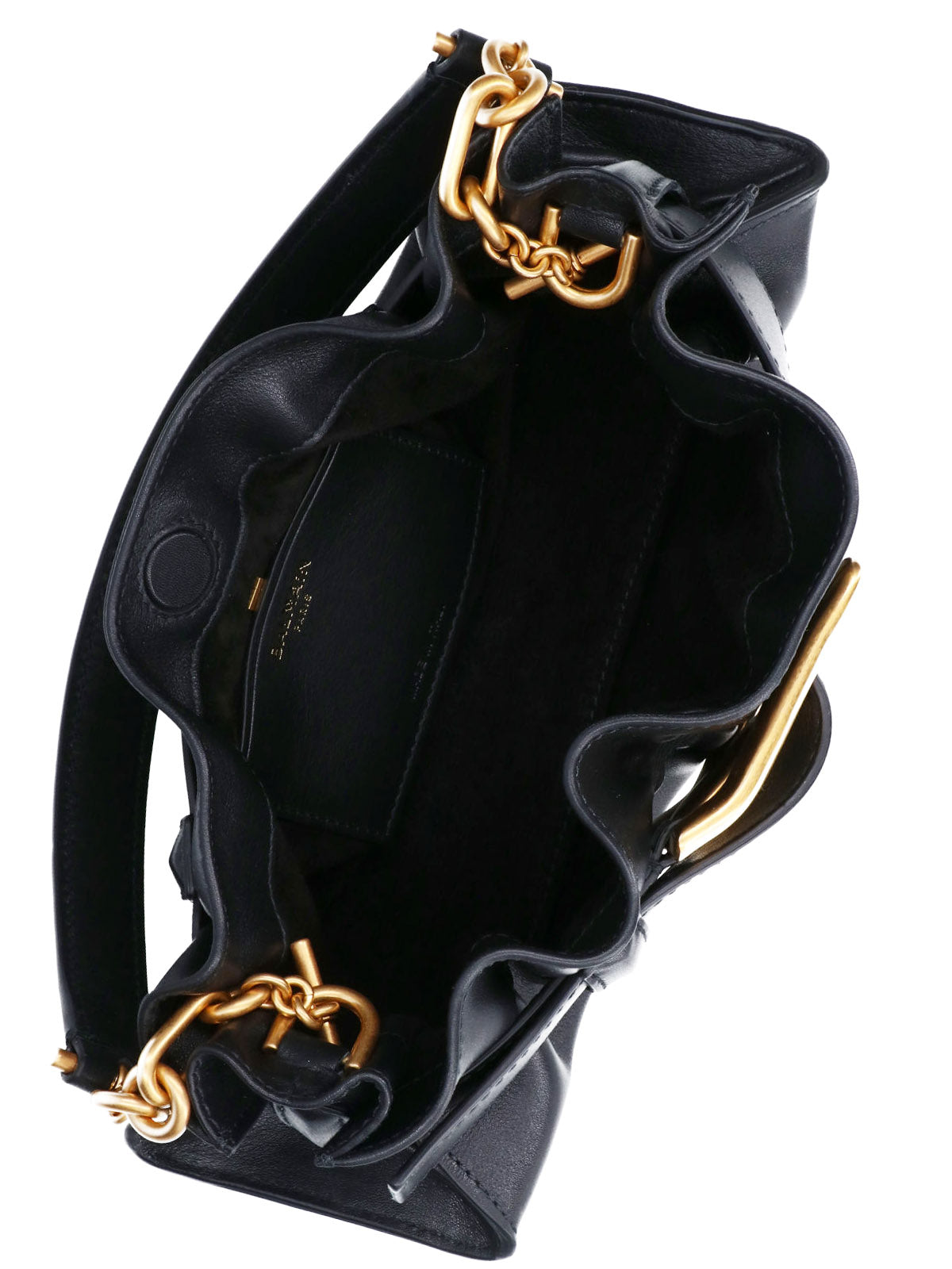 Black Anthem Mini Handbag Gold-Tone Buckle