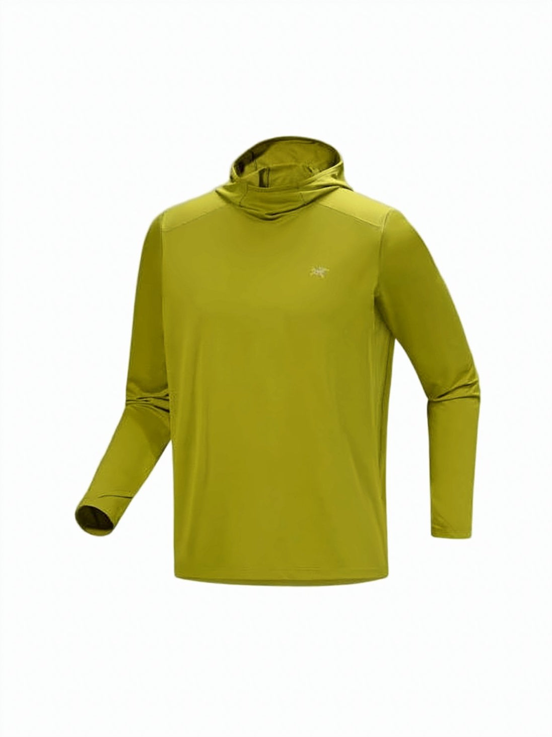 Relaxed Fit Long-Sleeve Hooded Top In Smooth Polyester