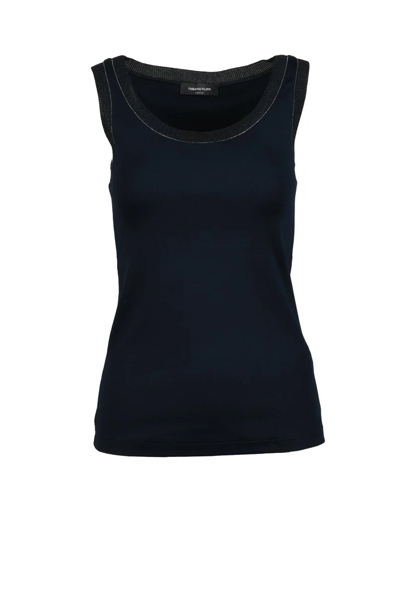 Sleeveless Fitted Tank Top