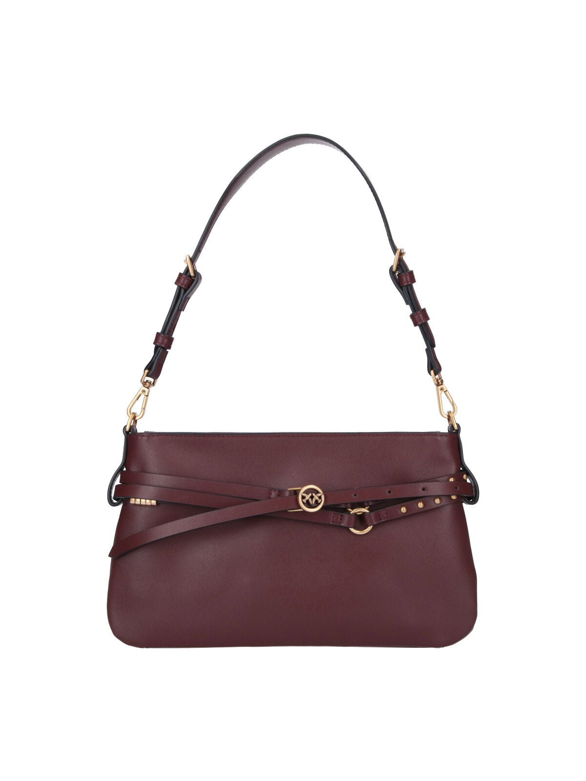 Burgundy Medium Belt Shoulder Bag