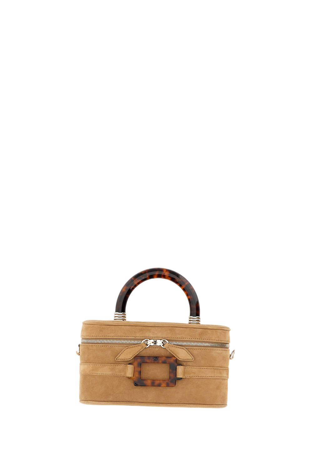 Brown Structured Handbag With Subtle Hardware Details