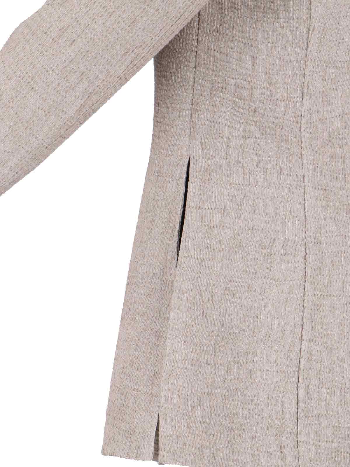 Single-Breasted Cut-Out Blazer – Taupe
