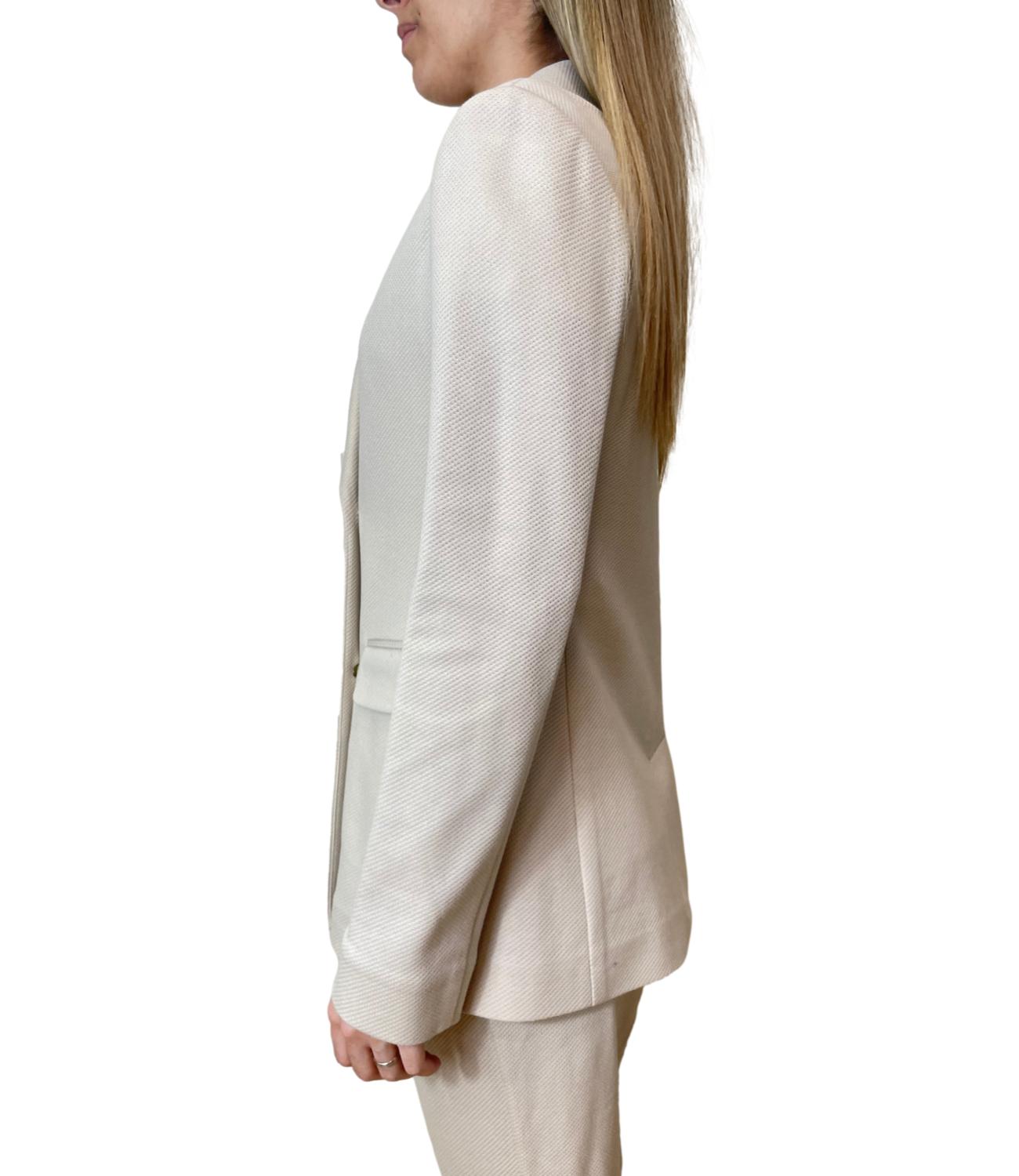 Ivory White Mmlrotondo Polyamide Jacket