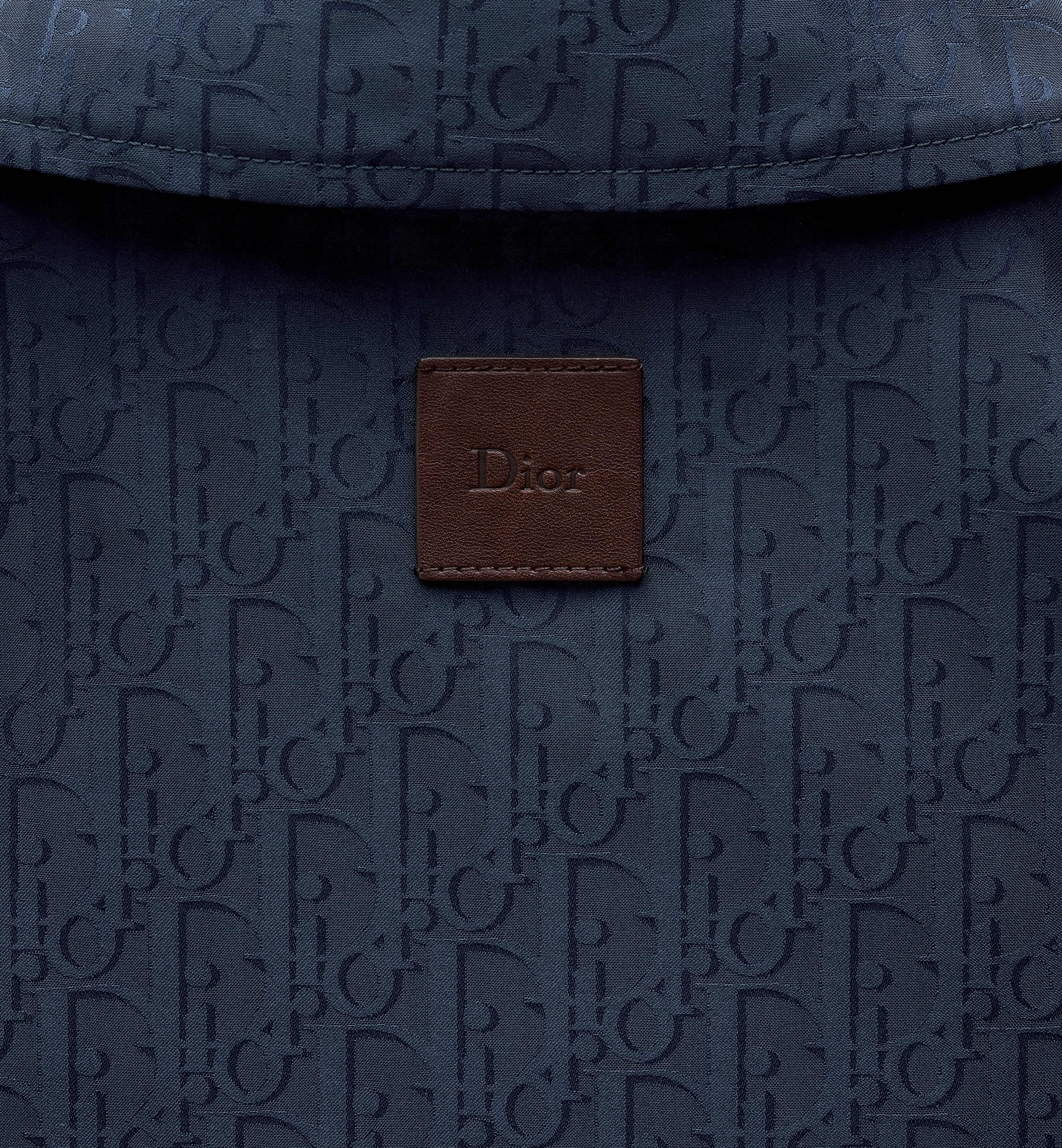 Woven Jacket With Monogram Pattern And Classic Details