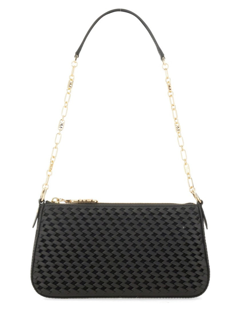Empire Pouch With Textured Design And Detachable Chain Strap