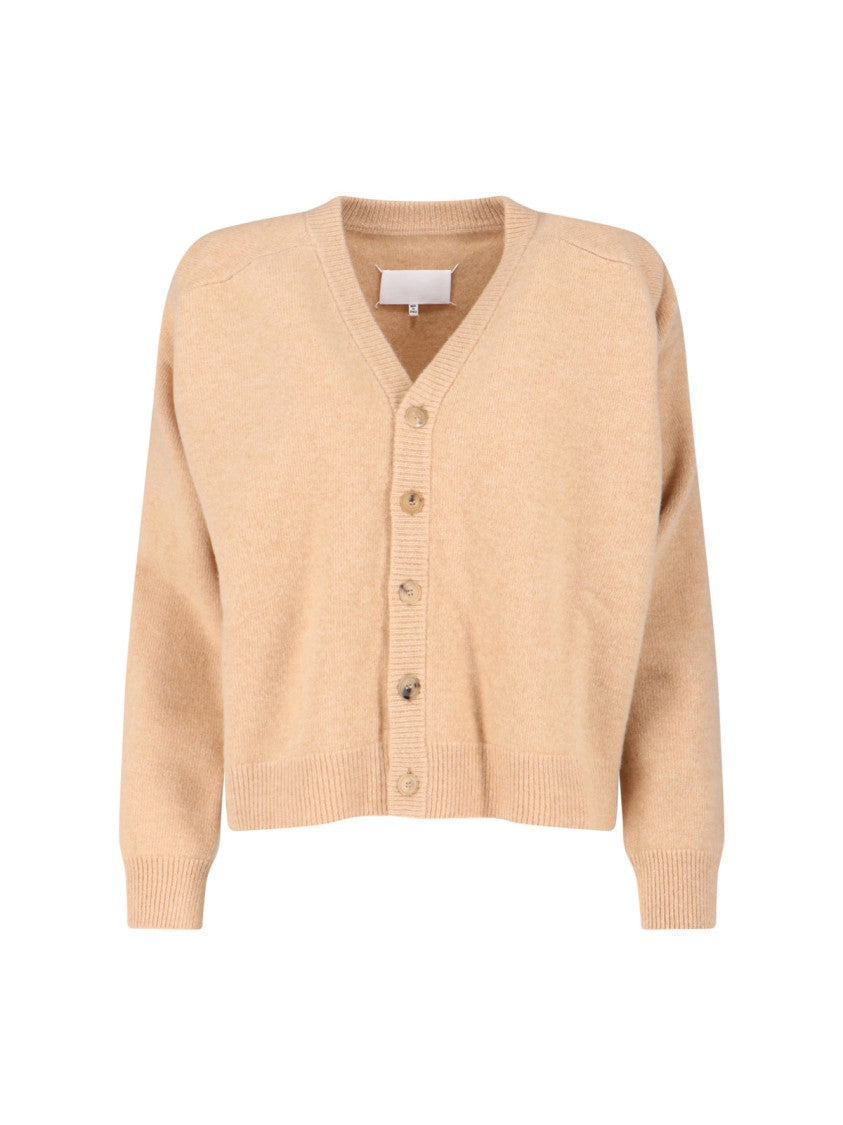 "Four Stitches" Wool Cardigan – Beige