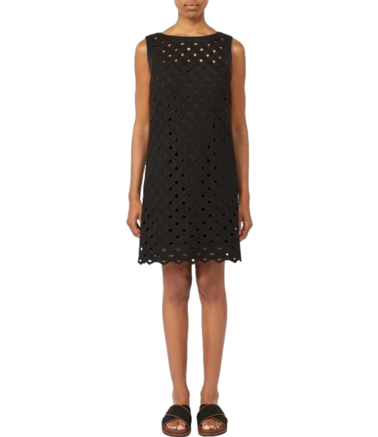 Black Cotton Blend Beach Dress