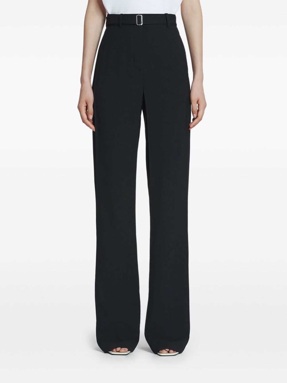 Wide-Leg Trousers with Concealed Front Fastening