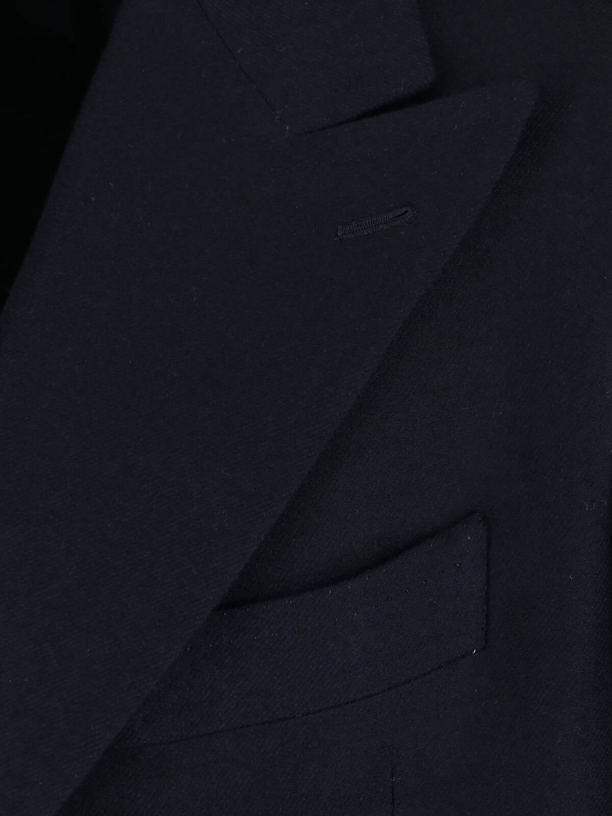 Double-Breasted Black Wool