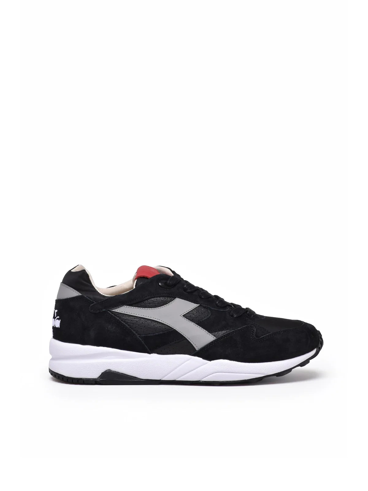 Black Leather Polyester Eclipse Italia Sneakers