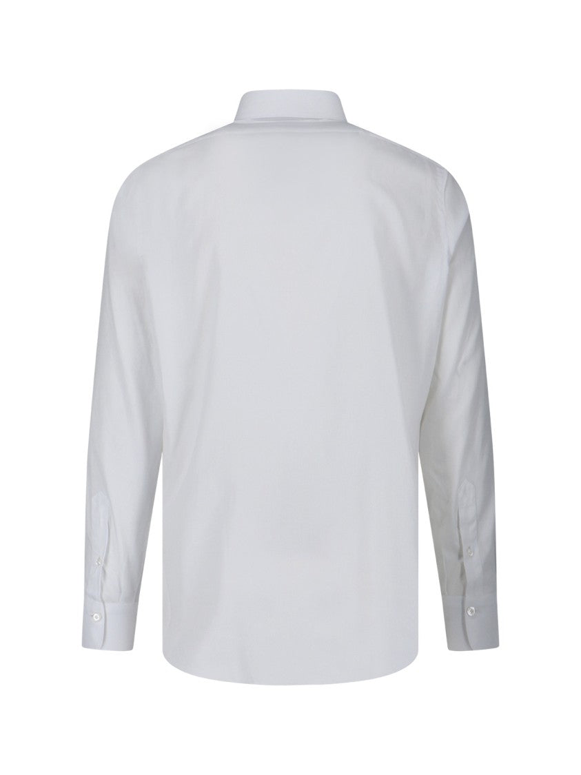 Timeless White Button-Down Shirt With Structured Collar