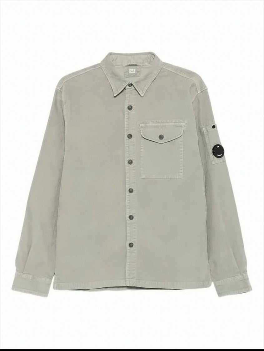 Button-Up Casual Jacket With Textured Fabric And Iconic Patch