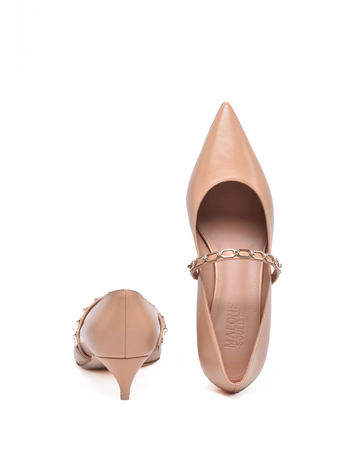 Beige Leather Women's Pumps